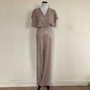 Anthropologie Metallic Stretch Jumpsuit ⭐️ NWT ⭐️